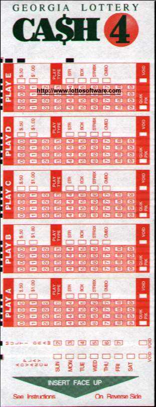 Cash 4 Payout Chart